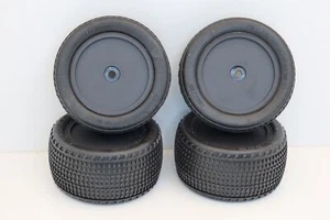 Quasi Speed LOW PIN Tires Set of 4 QS-1614 PRE-MOUNTED on QS-1612BL Black Wheels - Picture 1 of 1