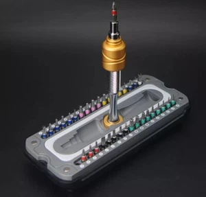 Precision Bit Driver w/ 36 Magnetic Color Coded Bits & Fidget Spinner Function