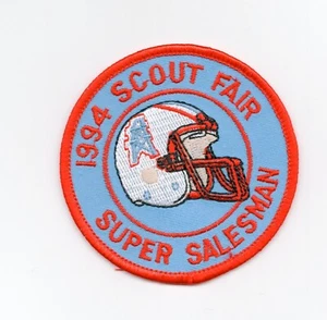 1994 Sam Houston Area Council Scout Fair Super Salesman Houston Oilers BSA - Picture 1 of 2