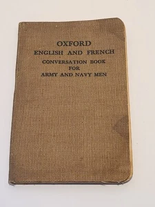 Vtg WWI Oxford English French Conversation Booklet For Army and Navy Men 1917cr  - Picture 1 of 12