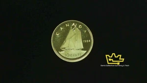 1983 Canada UNC "Frosted" Proof 10 Cent Dime Heavy Cameo From Set - Picture 1 of 2