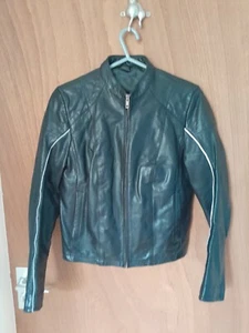 womens hein gericke leather biker jacket size 8 uk (36) - Picture 1 of 3