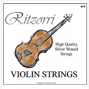 High Quality Violin Strings Set 4/4 3/4 - Silverwound -  Superb Sound - Picture 1 of 2