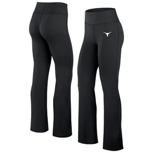 Women's Fanatics Black Texas Longhorns Training Camp Maxed Out Flare Leggings - Picture 1 of 3