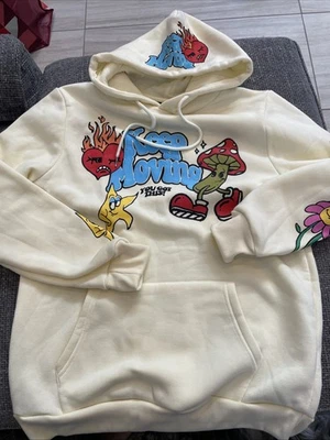 Sudadera con Capucha Riot Empire Crema Adulto Mediana Manténgase en Movimiento Hongo Psicodélico Usada en Excelente Condición Foto 1 de 4