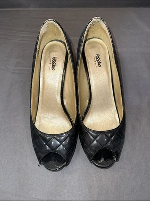 Women's High Heel Black Leather  Mossino 7￼ - Image 1 of 4