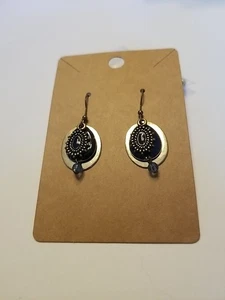 Dangle Pierced Earrings W/ Stones - Picture 1 of 1
