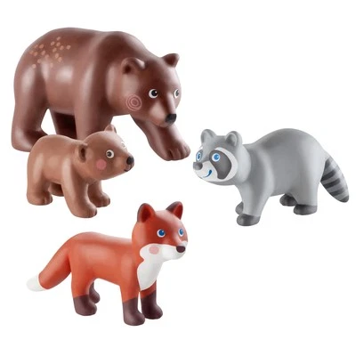 HABA Little Friends Forest Animals Multi-Pack Playset with 4 Chunky Plastic Toy