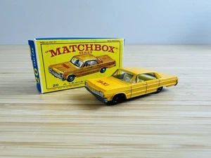 Matchbox Lesney #20-C Chevrolet Impala Taxi Cab w/ Original E Style Box - Picture 1 of 13