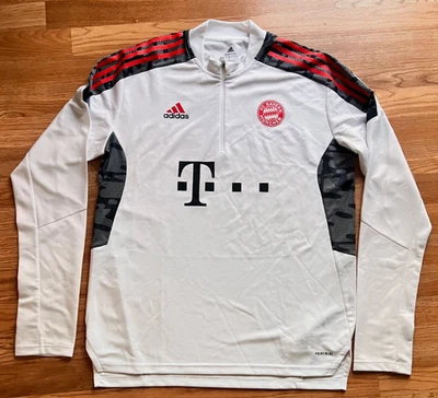 Player Issue Adidas Bayern Munich Official Training Top / Mens Medium 2022 white - Image 1 of 4