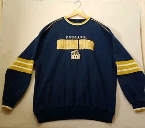 Vintage BYU Brigham Young Cougars Sweatshirt Pullover XXL Lee Sport Blue - Picture 1 of 13