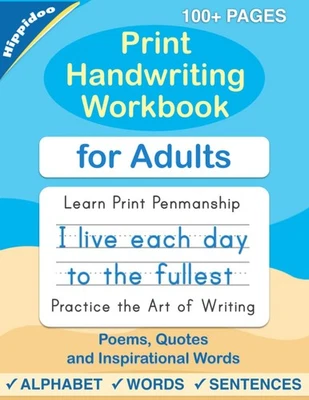 Print Handwriting Workbook for Adults: Improve your printing handwriting &...  - Image 1 of 4