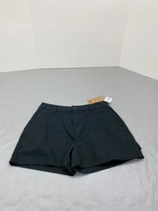 Vans Shorts Womens 27 Black Casual High Rise Utility Cotton Blend Pocket Logo - Picture 1 of 10