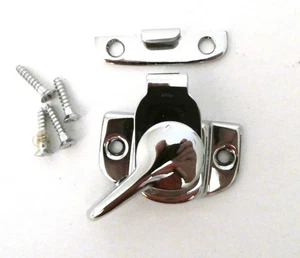 Vintage Ives Chromium Plated Brass Cam-Tite Sash Locks 4B26 USA NOS X4 - Picture 1 of 4