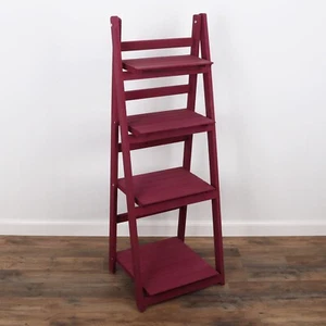 Milltown Merchants Ladder Shelf Distressed Leaning Bookshelf Rustic Home Decor - Picture 1 of 68