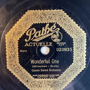 10" 78 Pathe Actuelle 020935-Casino Dance Orchestra-Wonderful One/Good Night - Imagen 1 de 4