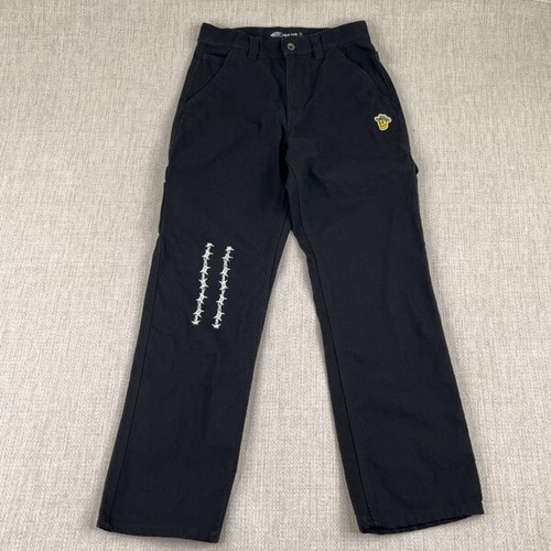 Pantaloni da falegname Vans x Elijah Bearle vestibilità ampia uomo 28 x 30 nero skate grunge
