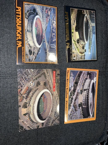 LOT OF 4 PITTSBURGH THREE RIVERS STADIUM Post Cards Cover