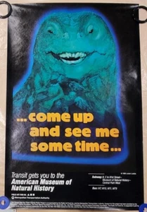 Vintage MTA Museum of Natural History Dinosaur Poster, 1989 - Picture 1 of 3