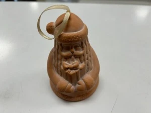 Vintage Terrakotta WEIHNACHTSGLOCKE Weihnachtsschmuck Weihnachtsmann Stiefel Deko - Bild 1 von 4
