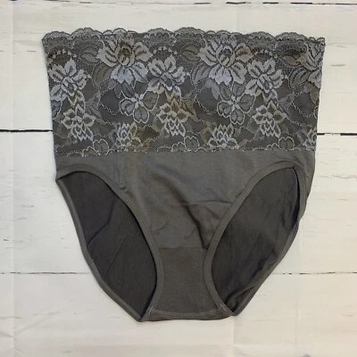Calzoncillos Rhonda de encaje de cizalla gris talla XL Foto 1 de 3