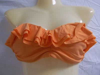 Antonio Melani Size M Medium Mandarin Ruffle Bandeau New Womens Bikini Top Swim - Image 1 of 3