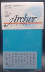 Archer | No. AR35210W | 1:35 Placards génériques Noir sur Blanc Transferts