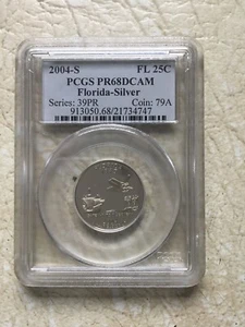 2004-S Florida Silver Proof State Quarter PCGS PR69DCam Coin - Picture 1 of 4