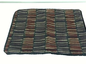 Funda de almohada de acento beige de lavanda oxidada 24x18,5 tela texturizada a rayas vintage - Imagen 1 de 6