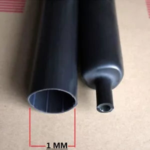 100 Fuß Schwarz 1/16 Zoll 1 mm Polyolefin 2:1 Schrumpfschlauch 600 V Gute Qualität - Bild 1 von 4