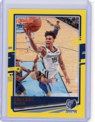 2020-21 Donruss Brandon Clarke Yellow Flood - Memphis Grizzlies - Image 1 of 2