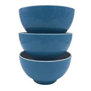 Villeroy & Boch Wonderful World Blue Soup Cereal Bowls Lot Of 3 - Picture 1 of 11