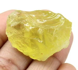 Limone Naturale Citrino Brasiliano Non Trattato Terra-Minato Sciolto Grezzo 95,20 Ct - Foto 1 di 8