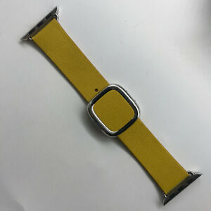 Original Apple Watch Modern Buckle leather Band 38mm 40mm Marigold yellow Medium