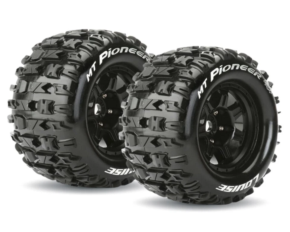 LOUISE MFT MT 3.8 Pioneer Reifen 1/8 auf Offset Felge Monster Truck LOUT3321BH . - Bild 1 von 1