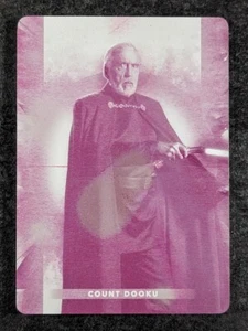 2022 Topps Star Wars Masterwork COUNT DOOKU 1/1 Magenta Printing Plate SSP #69 - Picture 1 of 3