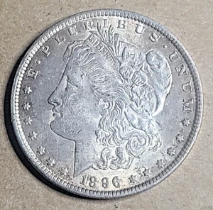 1896 UNITED STATES MORGAN SILVER 90% DOLLAR COIN (905) - Picture 1 of 2