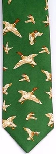 Corbata de seda verde pato mallardo ideal regalo de tiro NUEVO - Imagen 1 de 1