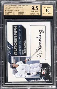 2011 ITG HEROES & PROSPECTS - FULL BODY AUTOS #GSA GARY SANCHEZ BGS 9.5 AUTO 10 - Picture 1 of 2