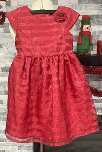 George Girls Red Holiday Party Dress Special Occasion Dress Size 7 - Picture 1 of 10