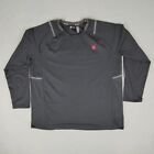 Spyder Baselayer Shirt Mens Extra Large Black Polyester Midweight Stretch Active