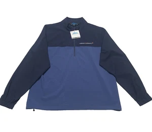 Tri Mountain Mens Size M Jacket Lightweight Navy Pullover 1/4 Zip Insight2profit - Picture 1 of 14