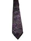 Robert Talbott siedmioskładany krawat nowy bez metki fioletowy paisley #24/40 245 $ ręcznie szyty Włochy