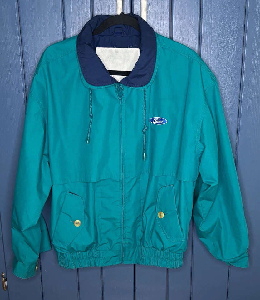 Chaqueta cortavientos vintage Ford verde con cremallera abrigo pequeño Gorp Core ropa de calle Foto 1 de 4