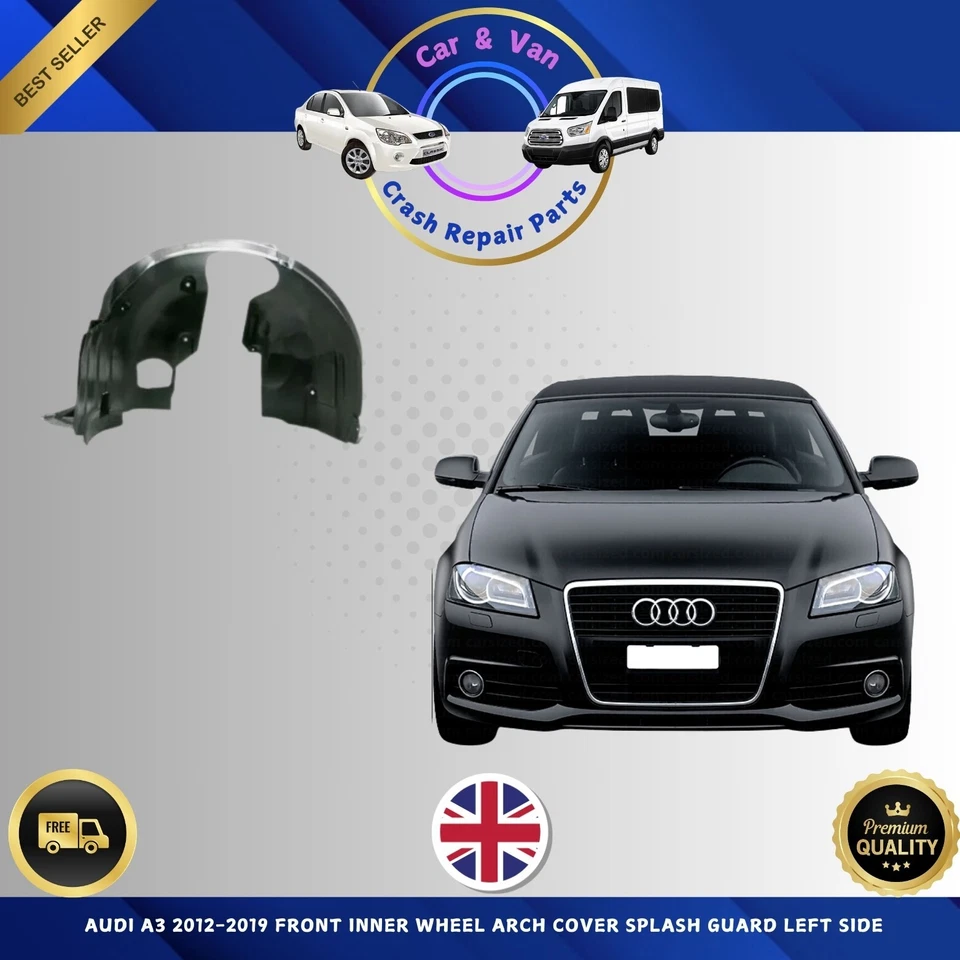 AUDI A3 2012-2019 FRONT INNER WHEEL ARCH COVER SPLASH GUARD LEFT SIDE NEW - image 1 of 4
