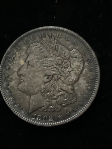Toned 1903 P Morgan Silver Dollar Cover