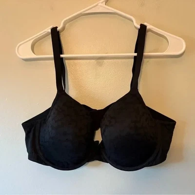 Elegante sujetador negro de encaje con estampado de leopardo Savage x Fenty, talla 40C para mujer Foto 1 de 4