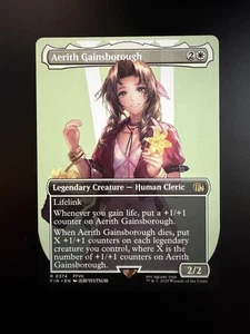 MTG Final Fantasy English Aerith Gainsborough Borderless 0374 Non-Foil - Picture 1 of 2