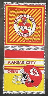 Vintage 1994 Kansas City Chiefs Helmet Quarterback Fabric Pillow Bag 34" x 16"  - Image 1 of 4