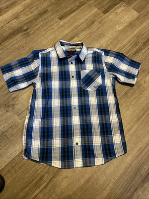 Camisa Tony Hawk XL Azul Negro Blanco A Cuadros Informal Patinador De Colección Niños Jóvenes Foto 1 de 4